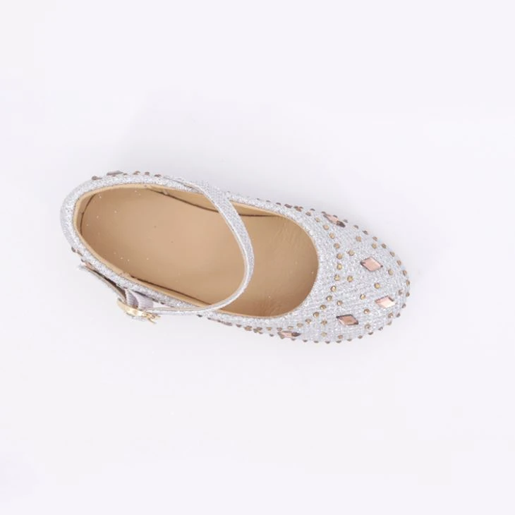 Crystal And Pearl Flower Ballerina Flat