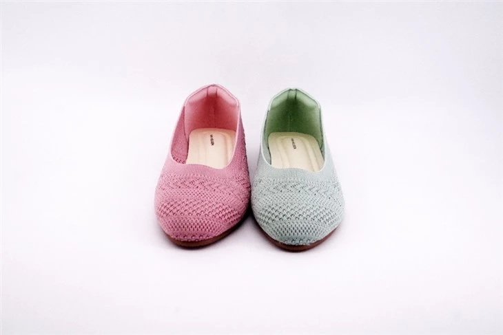 Candy Color Flying Weaving Women Flat Shoes