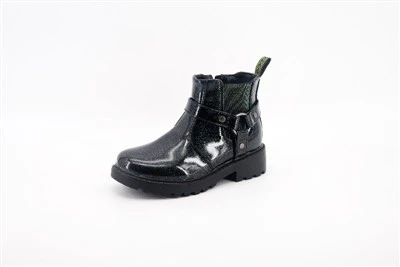 2023 New Design Elastic Boot Leg Triple Strand Patent PU Handmade Junior Ankle Boots